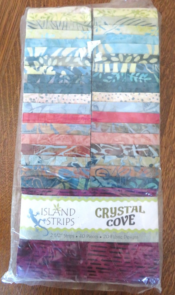 Crystal Cove 40 X 2 1/2 Strips Cotton Northcott 40 Pcs 20 Fabric Design