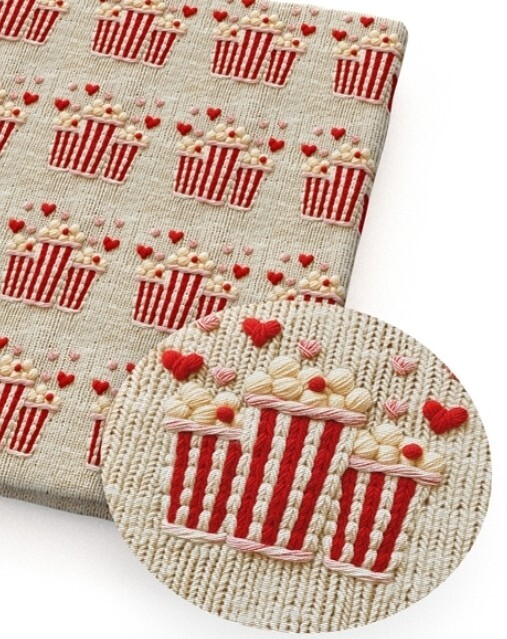 3D Popcorn embroidered look FAUX LEATHER SHEET 8″ x 12″ 1248304 LITCHI