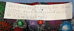 JO-ANN FABRICS EXCLUSIVE COTTON PRINT FABRIC FIREWORKS 1 1/2 YDS. 4 TH OF JULY