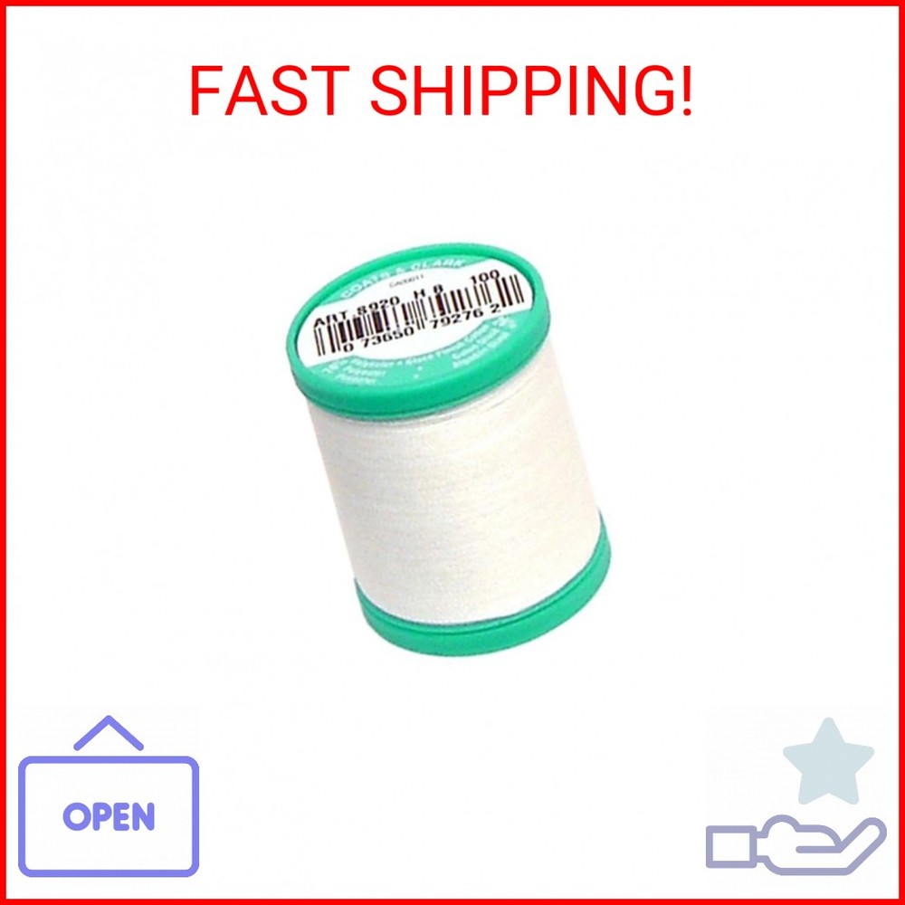 Coats Dual Duty Plus Button & Carpet Thread 50yd – White