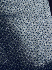 VTG 1930`s Reproduction Feedsack Floral Shades of Blue Tonal Blender BTFQ
