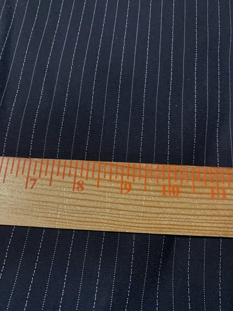 Black polyester pin stripe print fabric 1 yard plus 22″ x 58″