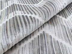 Kravet Couture Flamestitch Chevron Velvet Fabric- Highs & Lows / Stone 4.50 yds