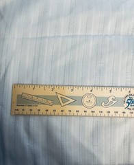 VTG Beautiful Feminine Pale Light Blue DIMITY Ribbon Stripe BTFQ