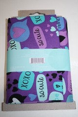 Waverly Purple Blue Fabric So Cute XOXO Hearts 100% Cotton 1 Yard 36 x 44 in NEW