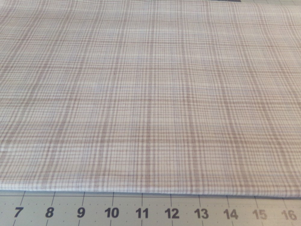 1 YD X 45″ VINTAGE SMALL GRAY PLAID / COTTON NEW #8963