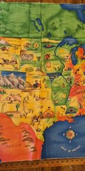 Fabric Map Of United States 35 x 43 By Fabric Traditions