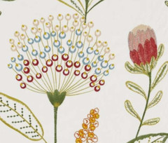 CLARKE & CLARKE/BREEGAN JANE CURTAIN FABRIC Protini 2.4 METRES SPICE EMBROIDERED