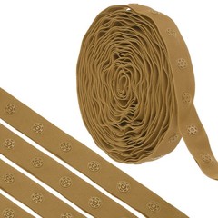 6 Yard Snap Button Tape Press Round Button Plastic Sewing Tape, Dark Khaki