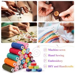 Auvitaya 72pcs Bobbins Sewing Thread Kits, 36 Colors 400 Yards multicolored