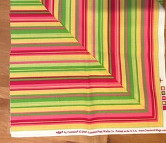 Cranston Print Works Multi Stripe Cotton Fabric Remnant OR 5 1/2″ Squares