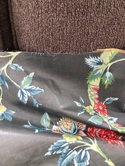 Vintage 1984 G P & J Baker Polished Cotton Floral Chintz Fabric 44″ x 56″ Tree