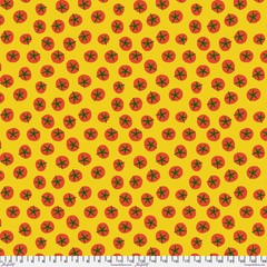 FREE SPIRIT – Vegetable Patch by Jane Sassaman – Tomato – Yellow ,1/4 yard