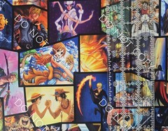 Custom 100% Cotton Woven Fabric Anime One Piece By The 1/4 Yard 9×56 Collage
