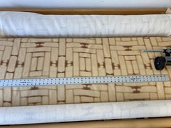Designer Geometric Grid Fabric, 100% linen, 7oz., 240gsm, Swatch Available