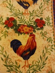 Vintage Fabri-Quilt Provence Rooster Fabric Design 8484 8488 French Country BTY