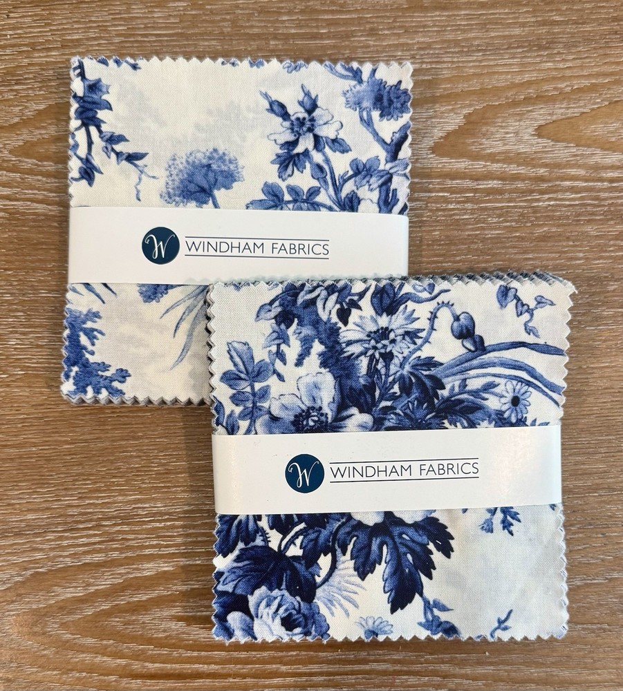 Windham Fabrics Jasper Blue 2 Charm Packs 42 Pieces Each 5” X 5” Squares Cotton