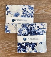 Windham Fabrics Jasper Blue 2 Charm Packs 42 Pieces Each 5” X 5” Squares Cotton