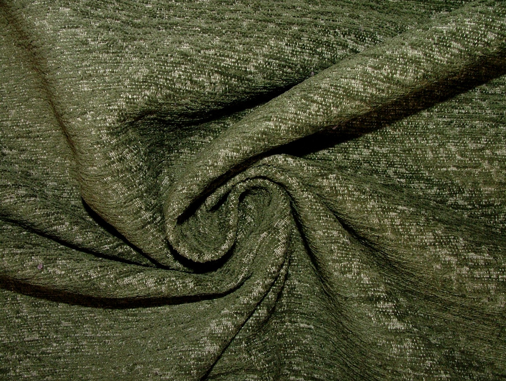 Chenille Curtain Fabric 1.4 Metres iLiv Elutor Moss Green Upholstery Cushion