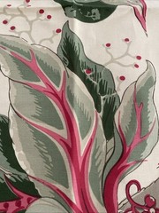 Travers Fabric “Casatallane” Crimson/Beige 100% Cotton France 27.5”x17.5”