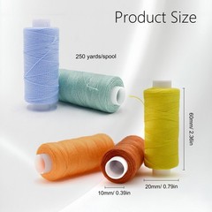 Sewing Threads Kits, All Purpose 60 Color Spools 250 yards, 60