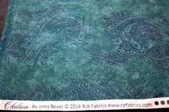 1 Yd CHELSEA by Jinny Beyer 2014 RJR Fabrics Dark Teal Paisley Cotton Fabric