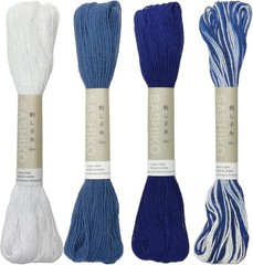 Sashiko Thread 20m21.8yds 4skeins Color Bundles 100% Cotton