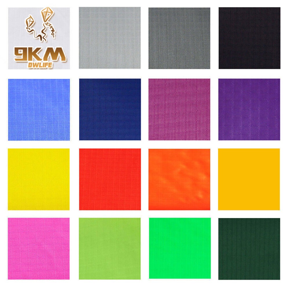 5m~10m Ultra Thin PU Coated Waterproof Nylon Ripstop Fabric Flags Kite Material