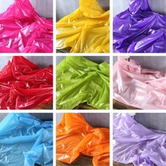 DIY Faux Pu Leather Fabric Thin Waterproof Shiny Puffer Coat Jacket Sewing Craft