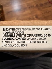 Yellow Challis Rayon – 56″W – Sold BTY
