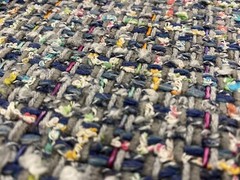 Zinc Textile Boucle Tweed Upholstery Fabric- Beaux / Boy Blue 0.85 yds Z474/04
