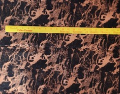 Heavy Metal by Ro Gregg for Northcott; copper metallic 100% cotton on black 4yd