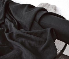 Dark Chocolate Brown Linen Fabric by the Yard | Upholstery & Dressmaking