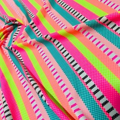 Spandex Stretch Fabric Animated Colorful Stripes print 60″ wide Swimsuit By Yard