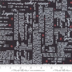 Moda MERRY STARTS HERE 5732 13 Black Whit Text SWEETWATER Quilt Fabric CHRISTMAS