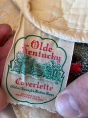 Vintage Olde Kentucky Coverlet Quilt Cotton Fabric Children Dogs 1960s