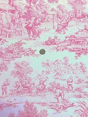 Fabric by the meter and tablecloths | Toile de Jouy model 2 various colors | height 305cm