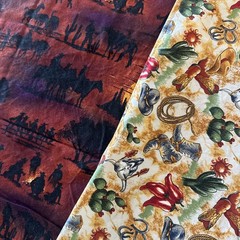 Desert Theme Fabric 1.5 Yards Two Designs