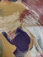 Brush Stroke Vintage Fabric Chris Stone Sheen 47×56 Abstract Blue Red Green
