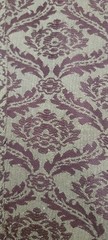 Jacquard Tapestry Weave Damask Drapery Upholstery Fabric Eggplant 5.5 yds x 54″