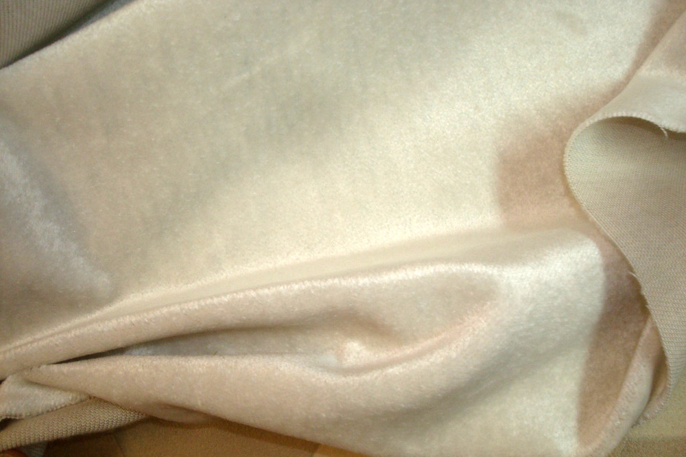 2.44 yds Perennials Fabric Big Softy Velvet White Sands 998-270 Upholstery