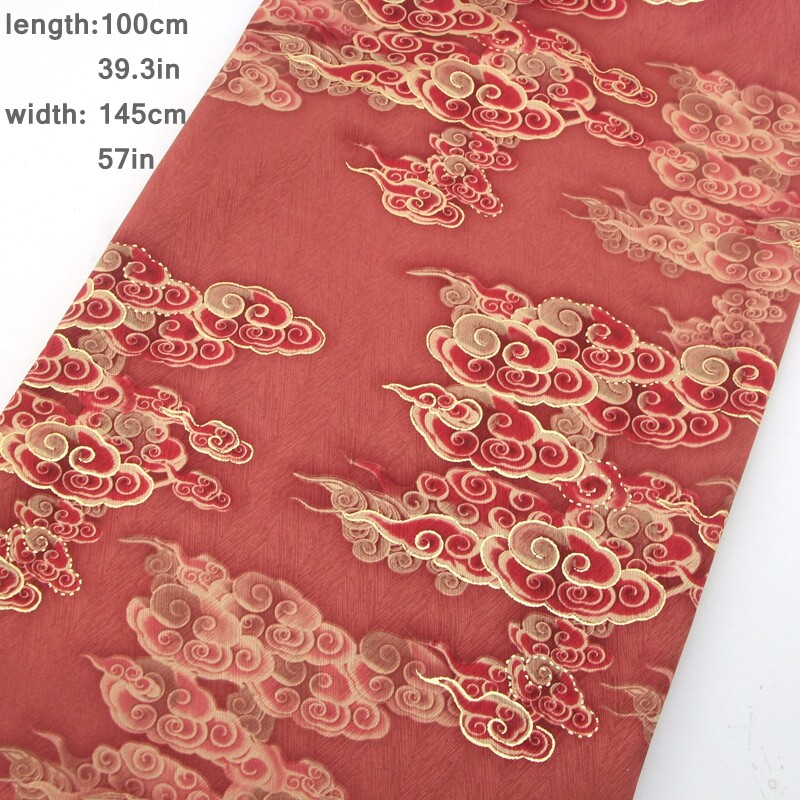 Cloud Printed Fabric Cloth Clothing Sewing Handcrafts DIY Chinese 100x145cm