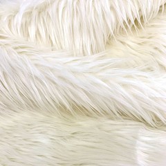 Eden IVORY Shaggy Long Pile Soft Faux Fur Fabric by the Yard