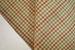 2.88 yds Crossville Wool Fabric Luxury Super 120s Suiting 8.5 oz Rust Plaid 104″