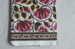 NO TARRIF CHARGES 100% ✅ Floral Hand Print 100%Cotton 4 Yard Fabric ZK-12*