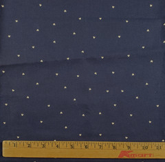 Daisy Kingdom Hearts Fabric 7150 Past & Presents Navy Blue 33 x 44
