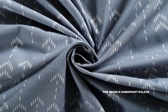 5 Yard Indian Pure Cotton Gray Fabric Handmade Arrow Print Craft Sewing Fabric