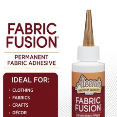 Aleene’s Fusion Fabric Adhesive 2 fl oz 2 Needlenose (Pack of 3), Clear