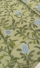 Utopia Goods Silver Banksia Blue Green Designer Fabric, 1/3 Yd Remnant (3 of 3)