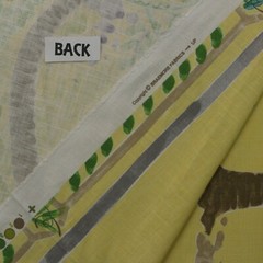 BRAEMORE PALM ISLAND SUNSHINE YELLOW PALM TREE LINEN FABRIC BY YARD 54″W